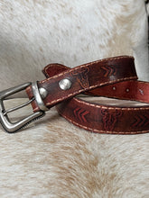 Load image into Gallery viewer, S’S AZTEC ALLY  leather belt- measures 92cm-102cm