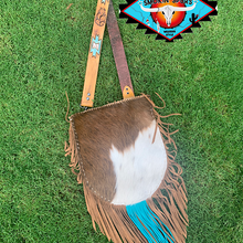Load image into Gallery viewer, đ€ the âTRAILSâ đ€by SmokinâCactus  Hair on leather crossbody