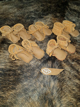 Load image into Gallery viewer, 'LITTLE FEATHER' full leather handmade moccasins
