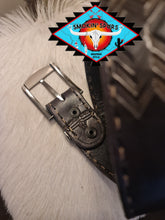 Load image into Gallery viewer, 🦬MENS Smokin'Spurs leather hand stitched edge belt.