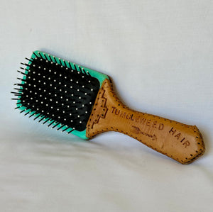 Smokin’Cactus tooled leather hairbrush