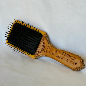 Smokin’Cactus tooled leather hairbrush