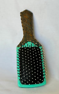 Smokin’Cactus tooled leather hairbrush