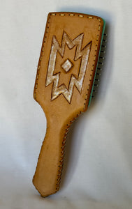 Smokin’Cactus tooled leather hairbrush