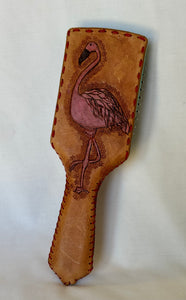 Smokin’Cactus tooled leather hairbrush