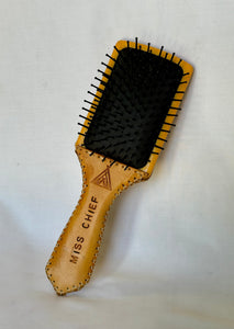 Smokin’Cactus tooled leather hairbrush