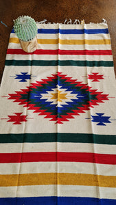 Mexican hand woven  Diamond blanket