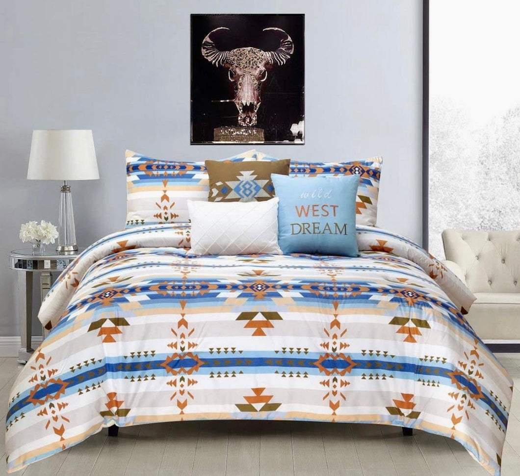 Queen Mountain Sky’s  Navajo 6pc comforter set