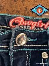 Load image into Gallery viewer, Cowgirl Hardware ‘blue rhinestone’ toddler jean
