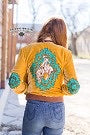 Load image into Gallery viewer, CRAZY TRAIN 🚂 MUSTANG MOON mustard bomber jacket