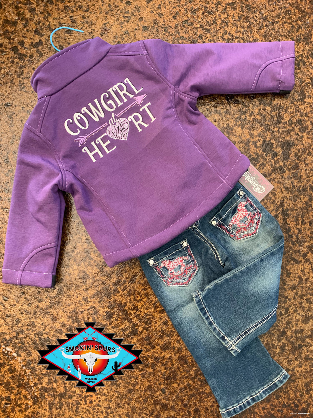 Cowgirl Hardware ‘paisley’ toddler jean