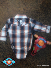 Load image into Gallery viewer, Cowboy Hardware romper shirt