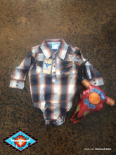 Load image into Gallery viewer, Cowboy Hardware romper shirt