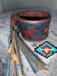 Smokin’Spurs Southwestern Patina leather cuff collection