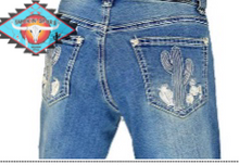Load image into Gallery viewer, Cowgirl Hardware ‘CACTUS ’ Jean light denim.