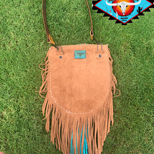 Load image into Gallery viewer, Smokin’Cactus ‘Aztec Trail’ Hair on leather crossbody